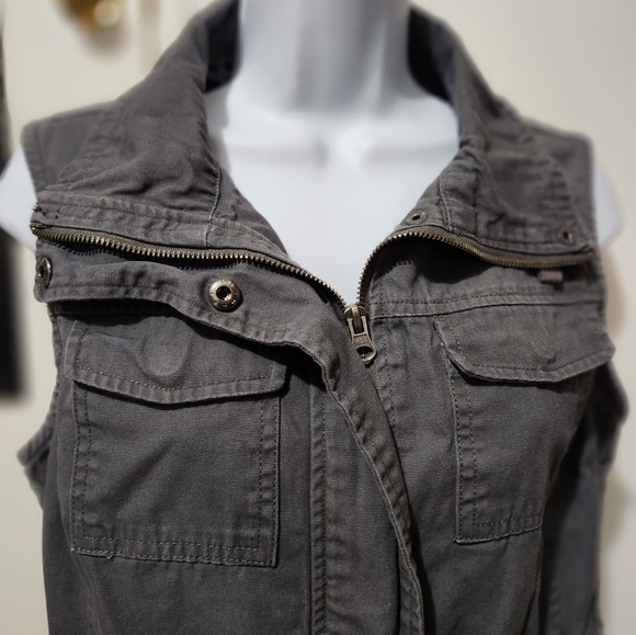 Gray Denim Vest - Picture 2 of 11